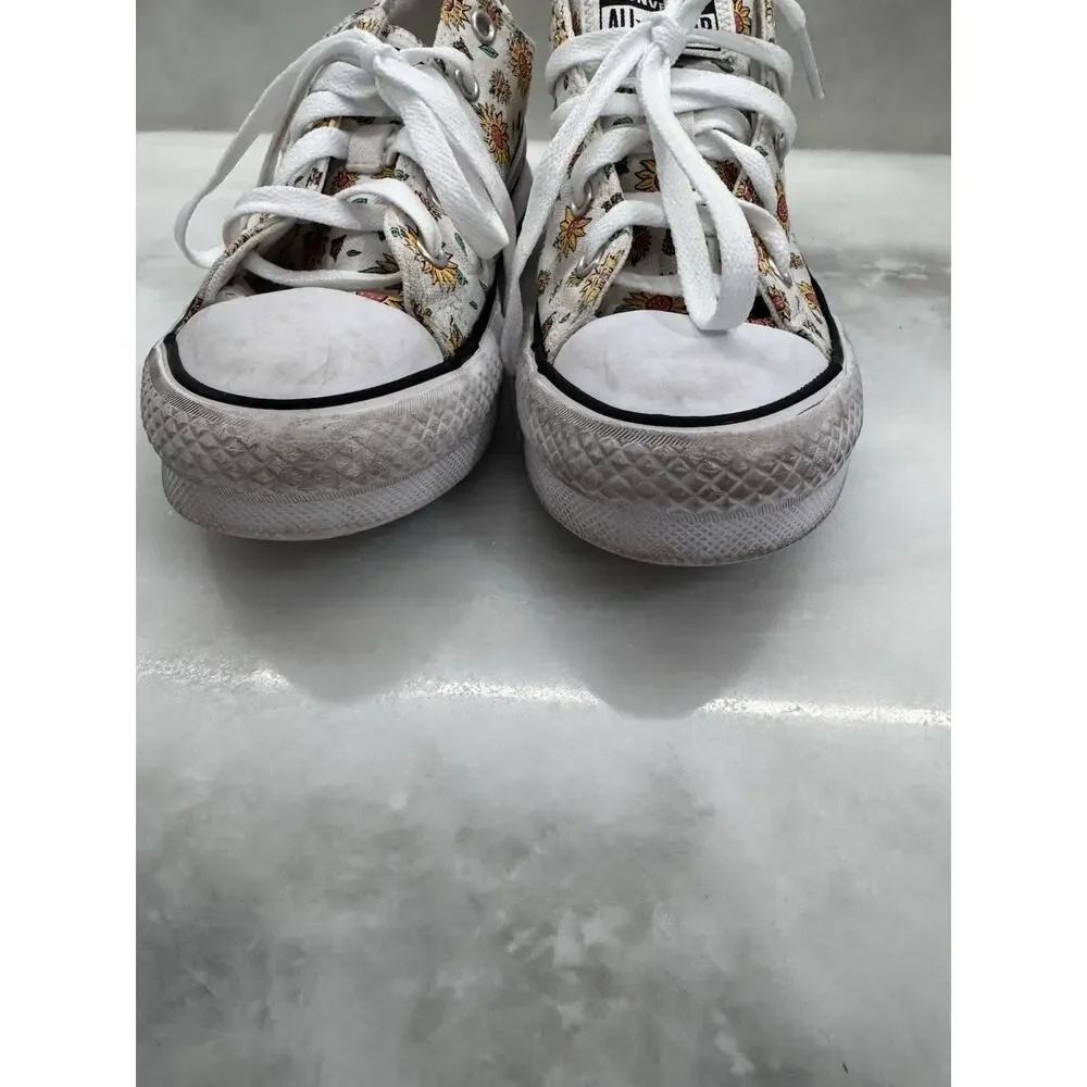 Converse Chuck Taylor All Star Floral Sunflower Low Top Sneakers Kids US 4
